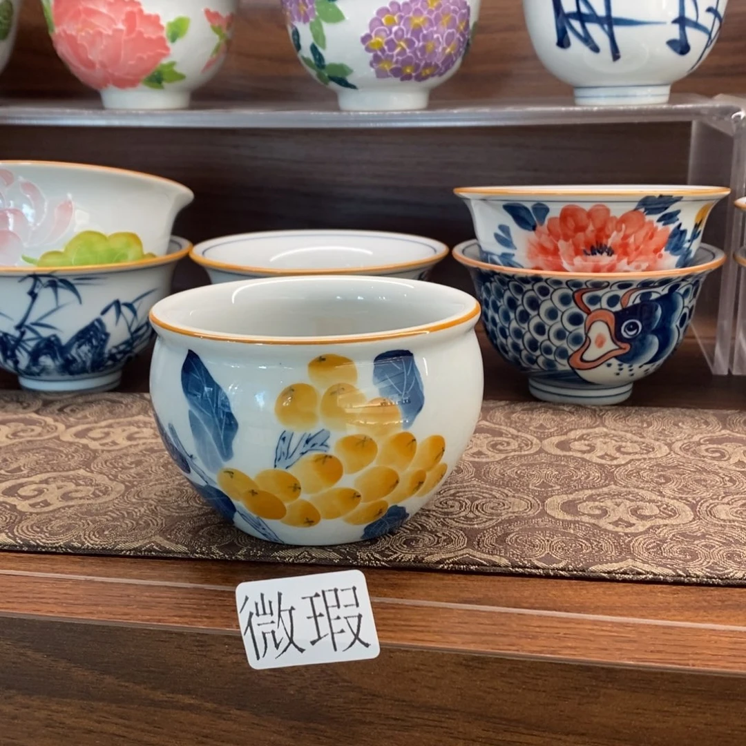 釉下彩老陶泥手工绘制