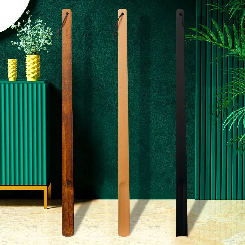 鞋拔子超长穿鞋神器实木鞋抽长柄鞋拨家用提鞋器免蹲穿鞋辅助通用