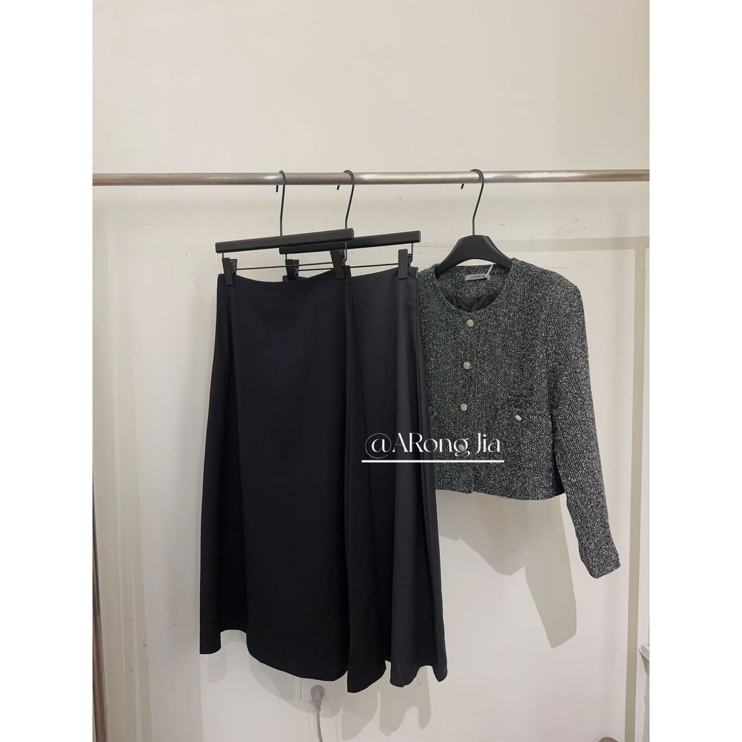 【ARONG阿荣家】半身裙08033-黑色灰色-SML-XL