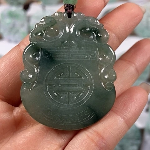 翡翠颈饰未镶嵌仿古龙行天下福利