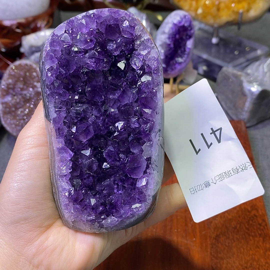 未镶嵌紫晶珠宝半成品