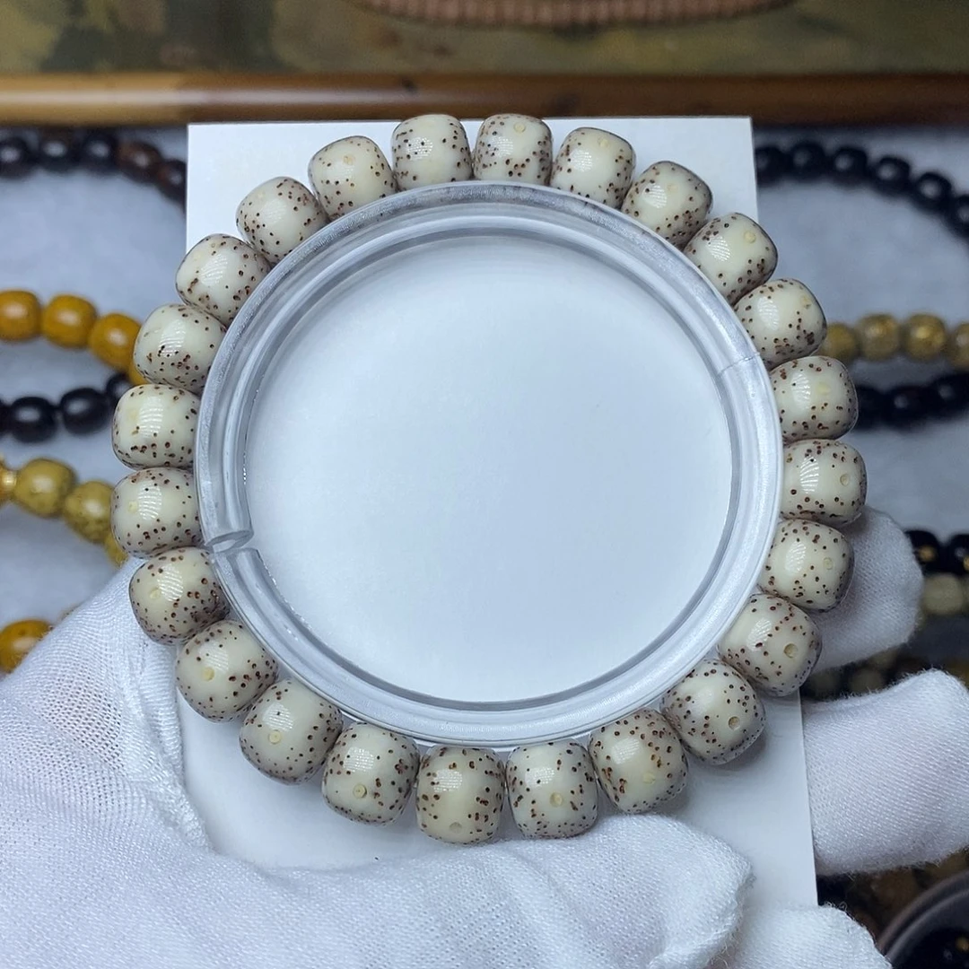 星月菩提手串9.5灰冰小通体