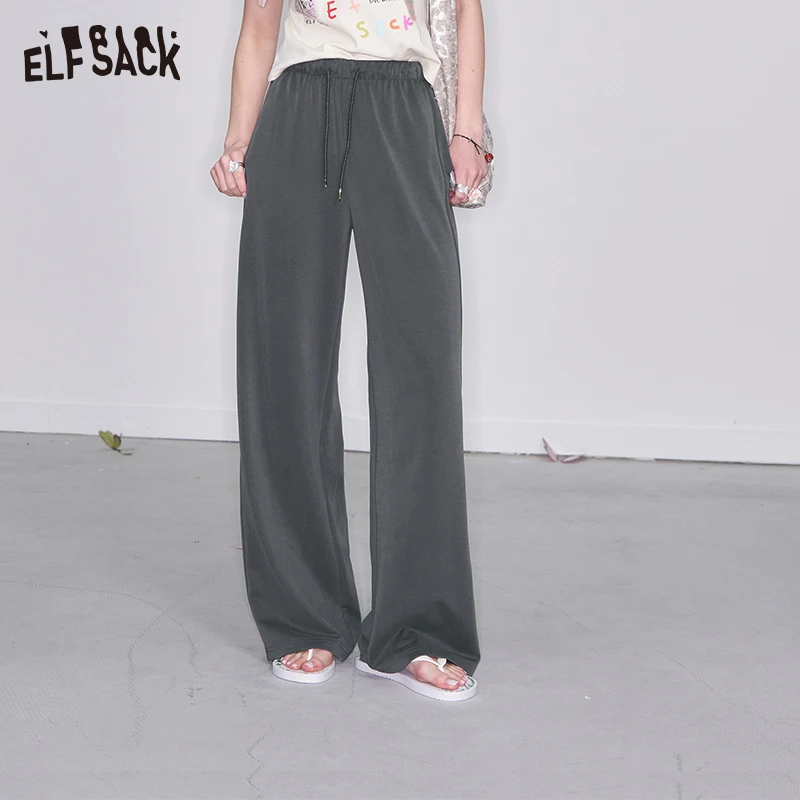 0048【金拐子】妖精的口袋复古高腰直筒裤子女春季新款宽松百搭显