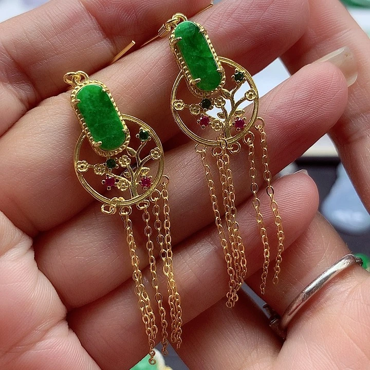 颈饰银S925镶嵌翡翠翡翠