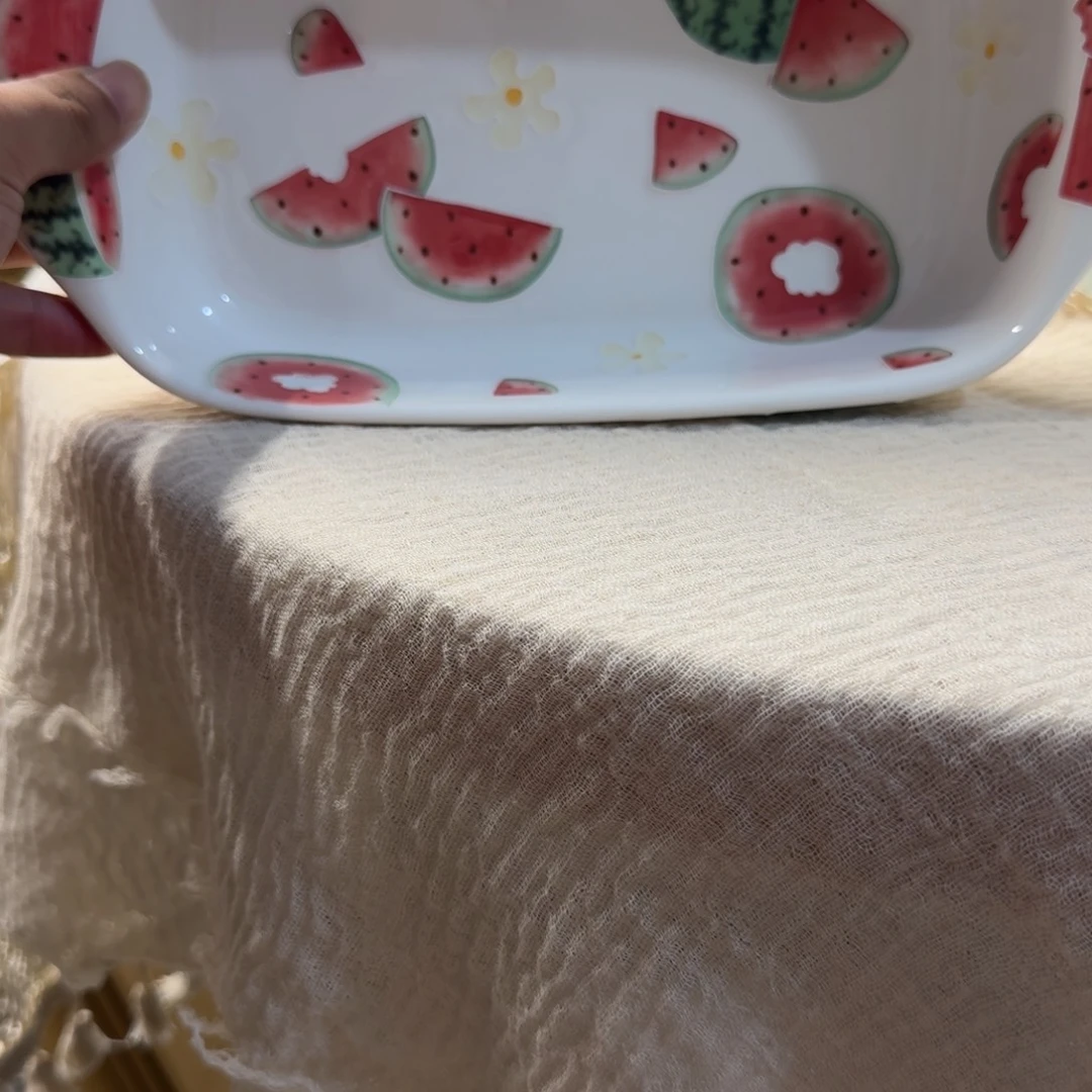 妖妖陶瓷手作西瓜盘
