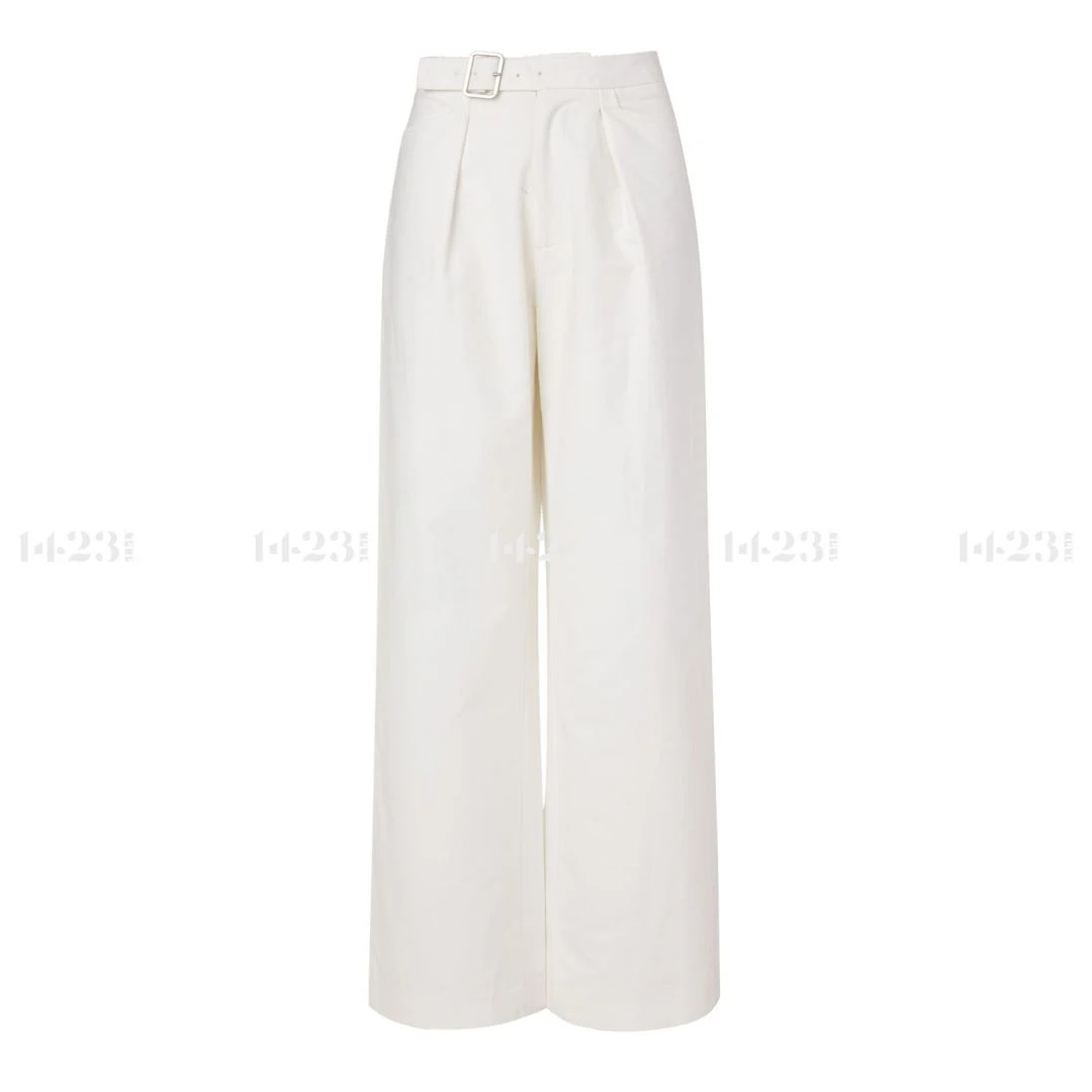 1423【JIL极简长裤】西装直筒高腰百搭裤