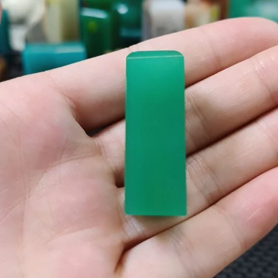 寿山石印石雅安绿扁章
