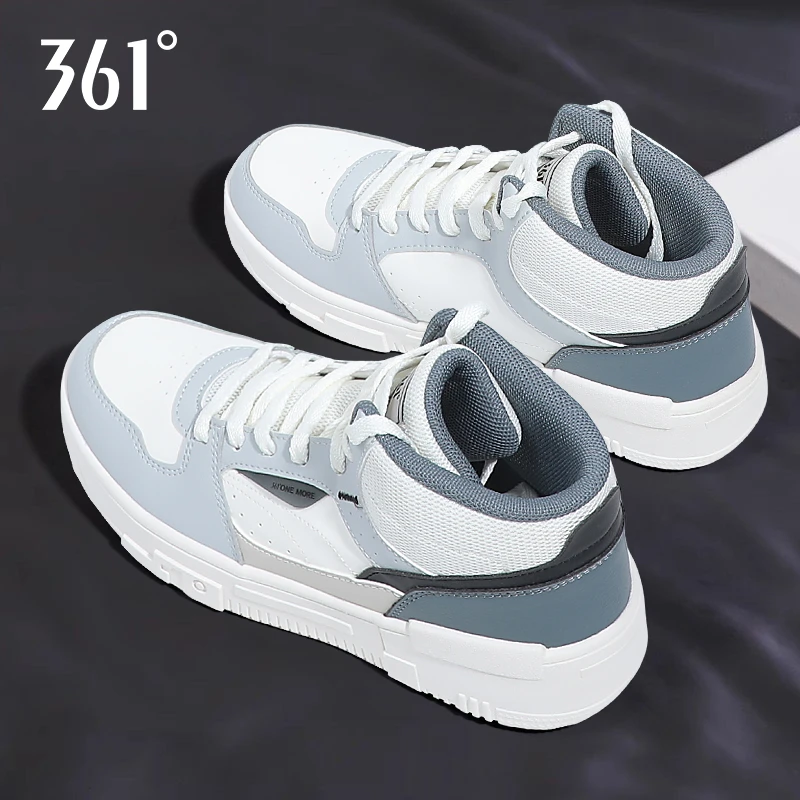 361°小白鞋男高帮防滑增高板鞋休闲鞋鞋子秋冬季学生韩版潮运动鞋
