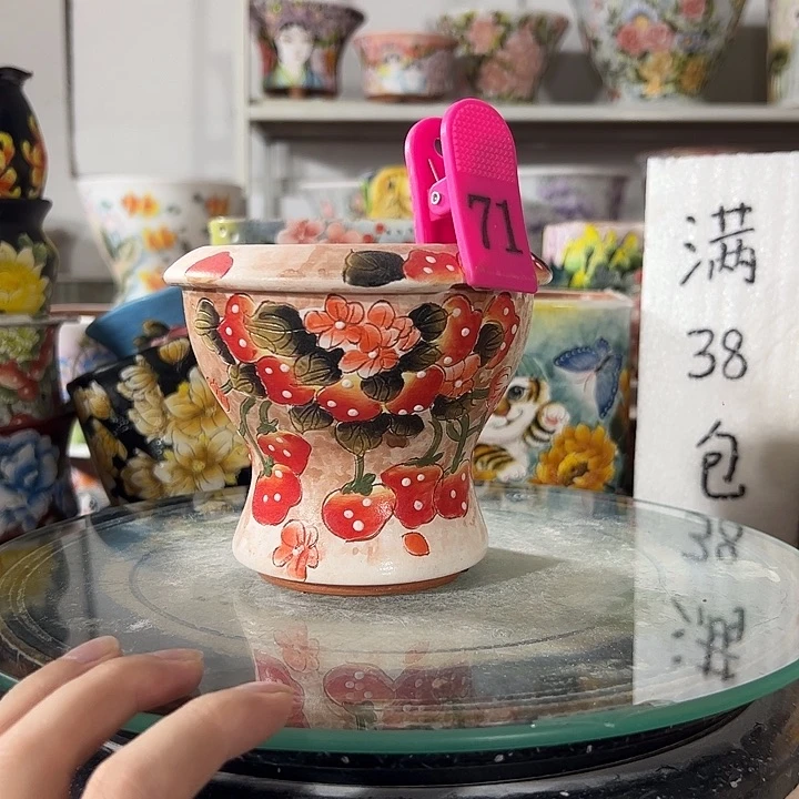 景德镇手绘花盆幸运花盆