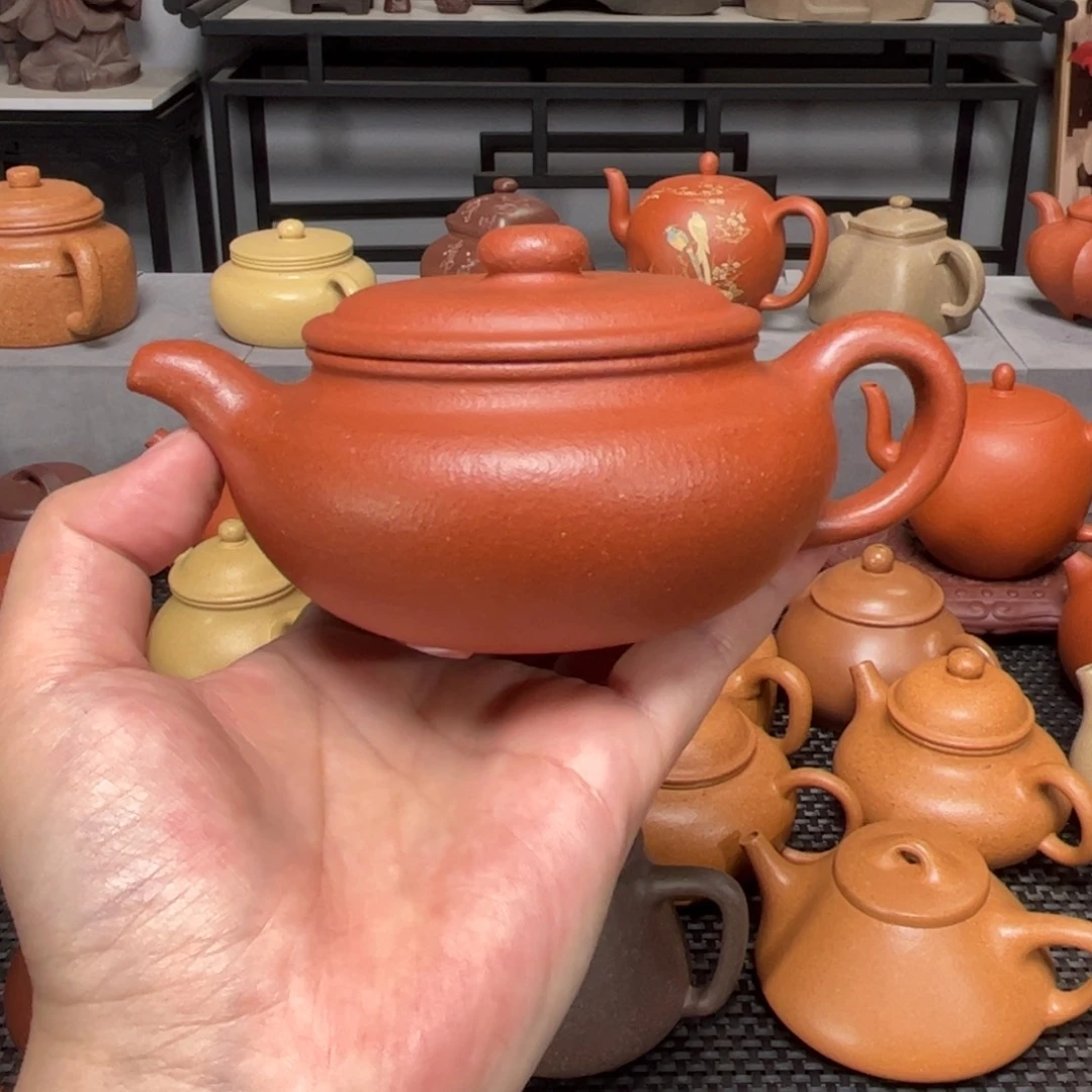 茶壶紫砂紫砂艺术红降坡