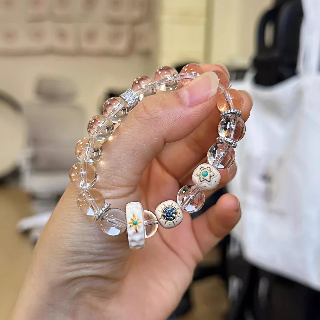 铜合金手链 爆闪闪！白色清新手串轻奢高级感2026新款爆款手链百搭