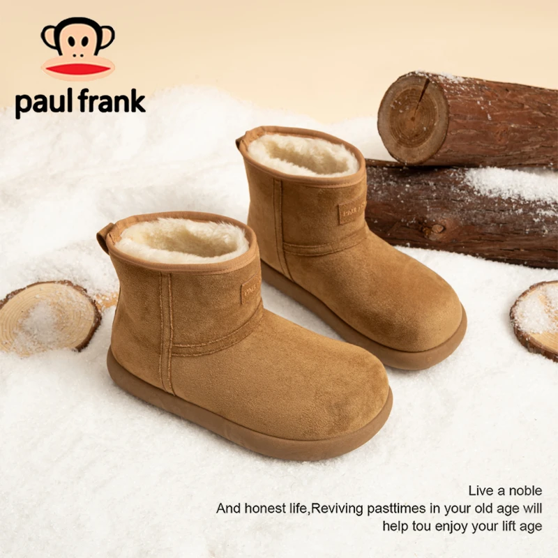 大嘴猴小熊靴加绒雪地靴女靴冬季靴子女2025新款保暖短靴时尚棉鞋