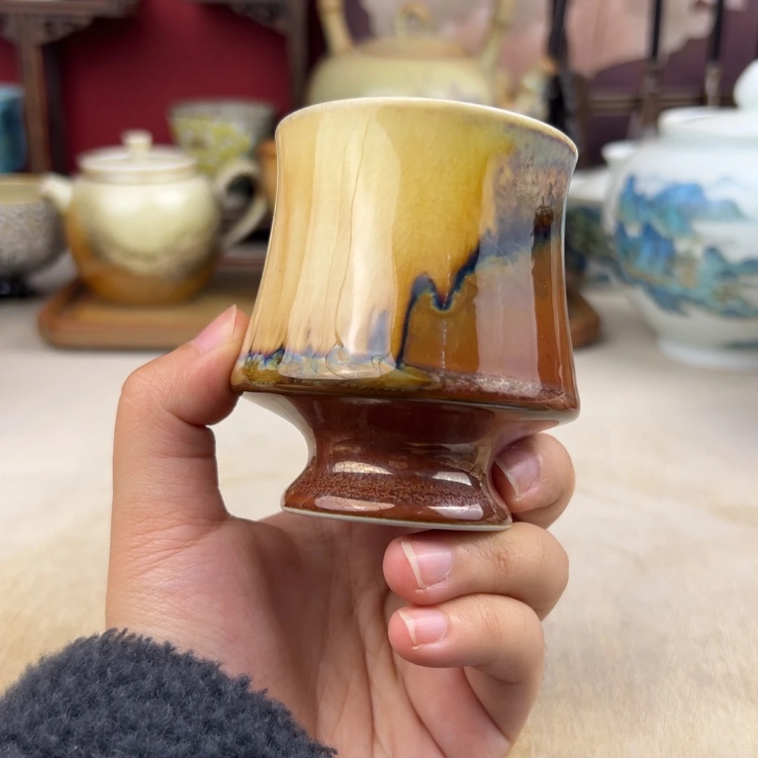 杯纯手工柴烧主人杯