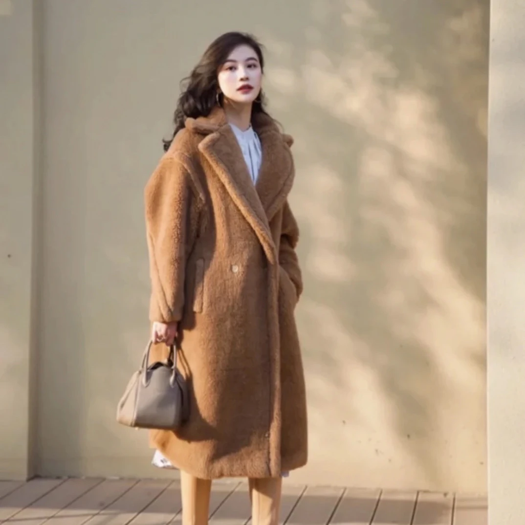 99新 MaxMara 玄色 teddy 经典款驼色泰迪大衣 s码/99新 无配件