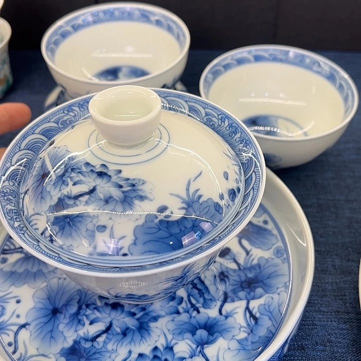 陶景德陶瓷盖碗茶具