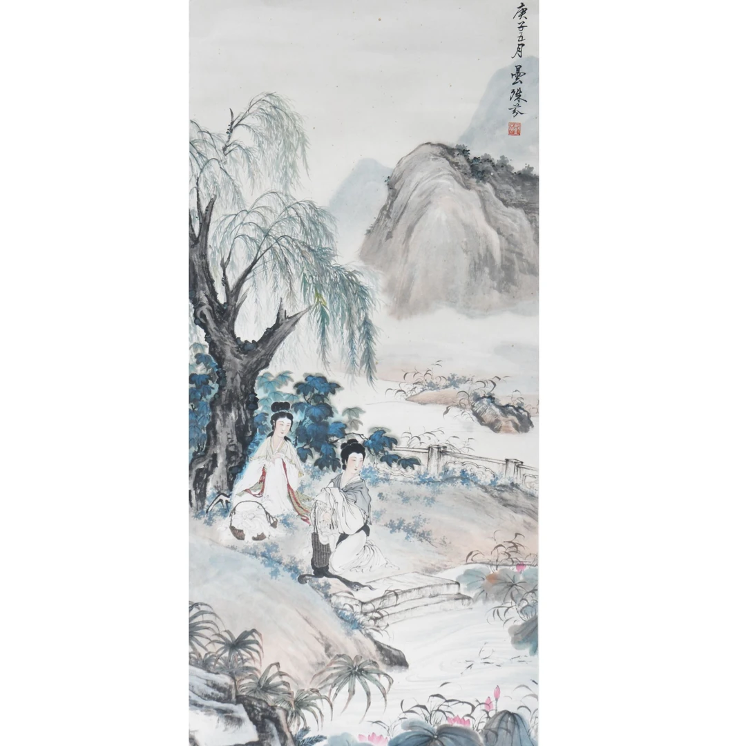 LOT.008邓芬【人物】纸本立轴B0502-506预展