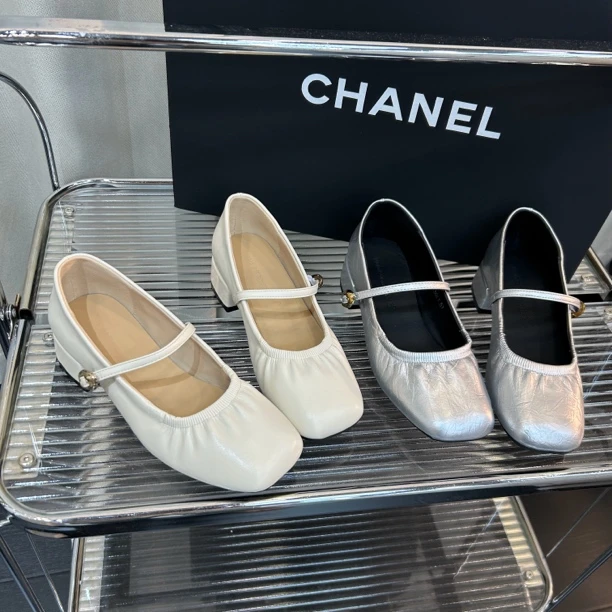 5229 复古风玛丽珍女鞋2024新款夏法式晚晚鞋方头褶皱浅口单鞋