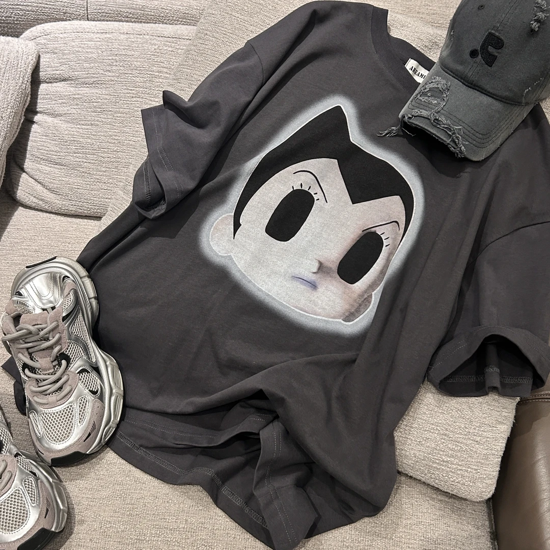 达【3D阿童木】复古3D仿真阿童木印花圆领短袖T恤CP245