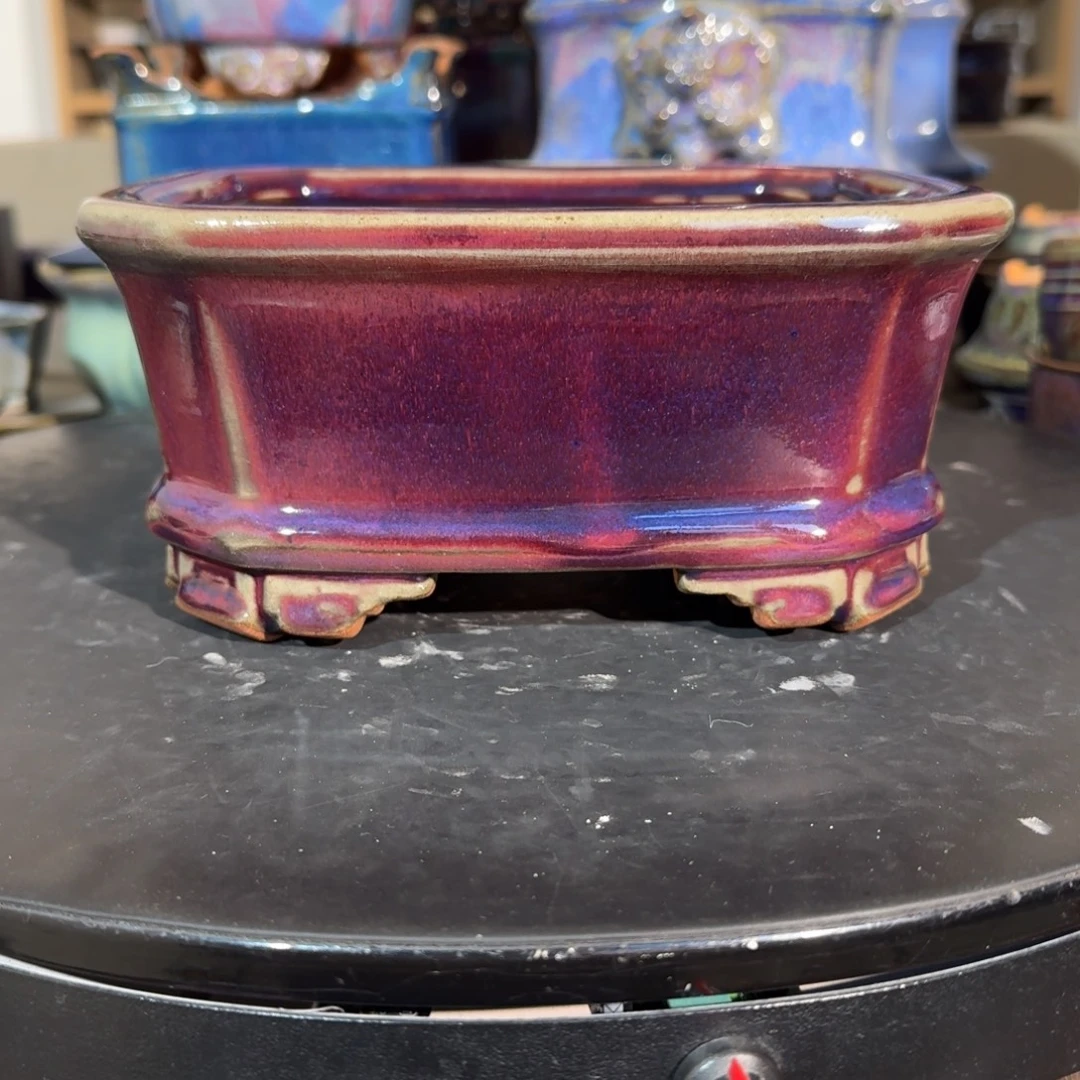 ****.摆件陶觉象钧创盆景微瑕