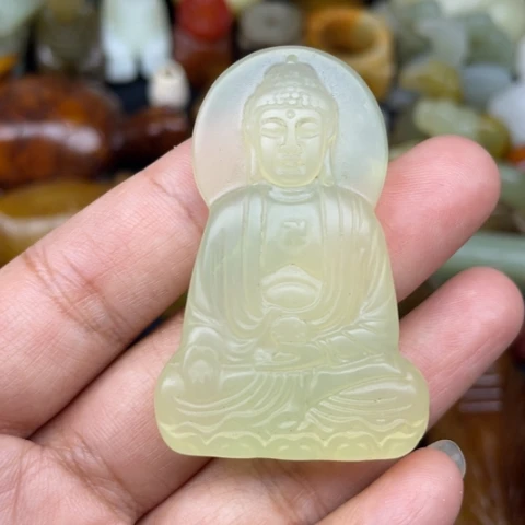 蛇纹石玉未镶嵌颈饰23