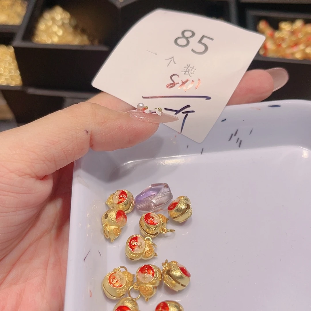 紫晶珠宝半成品银S925镀金镶嵌85