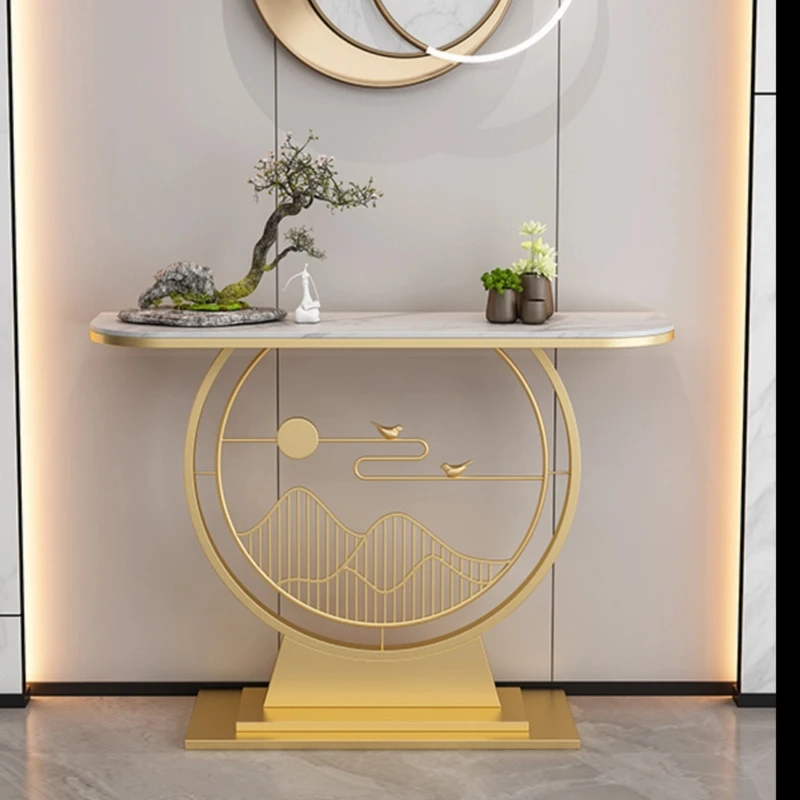 新中式玄关桌意式客厅靠墙玄关柜正对门玄关台走廊入户玄关端景台