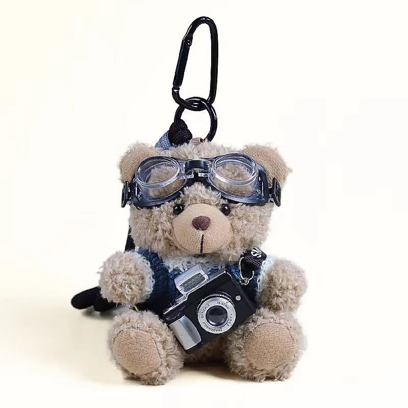 相机毛衣小熊挂件包包装饰毛绒公仔玩偶车钥匙扣情侣创意节日礼物