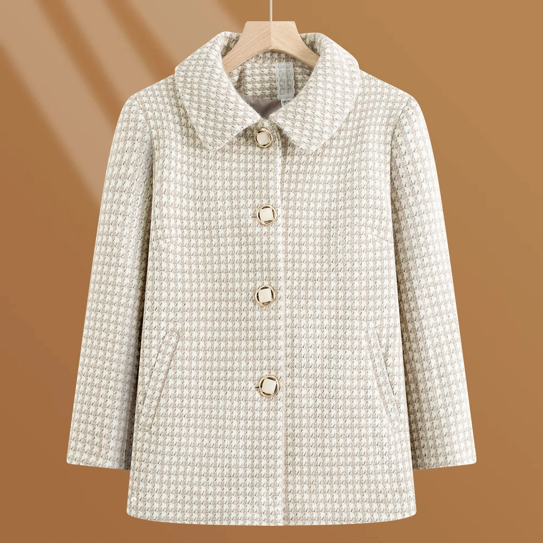 8011-妈妈装外套高档减龄中年女秋冬装洋气外套【康燕】