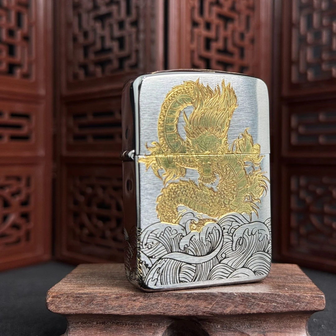 ZIPPO打火机 鱼跃腾龙 1941煤油打火机 送礼物DYJ1
