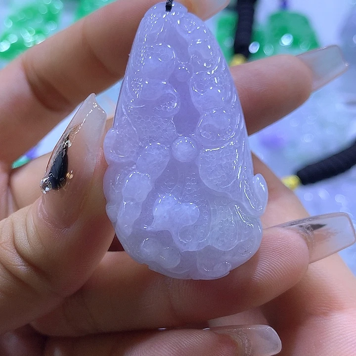 颈饰未镶嵌翡翠天然翡翠A货吊坠