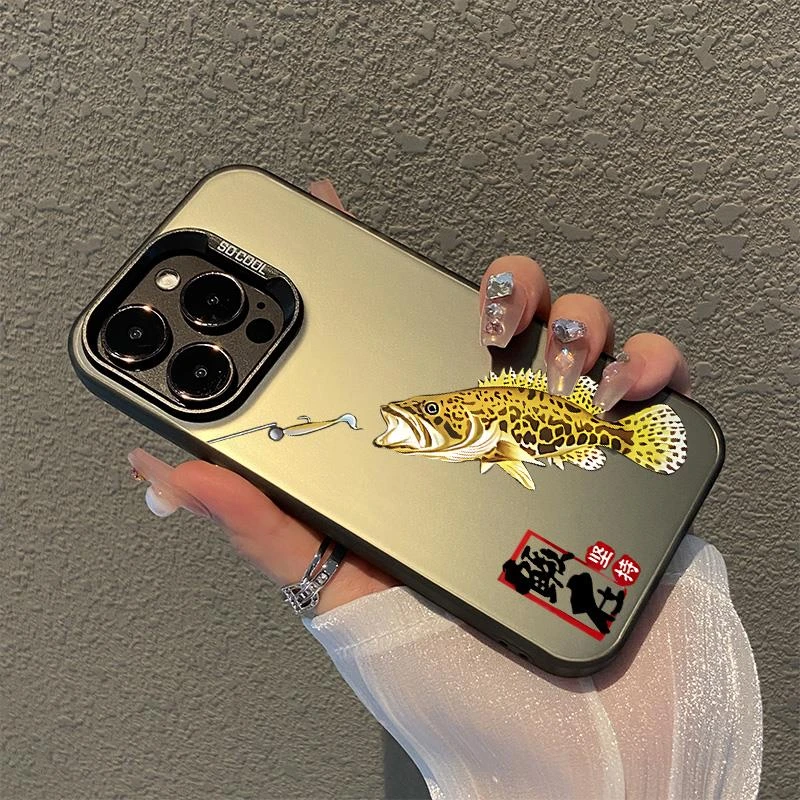 钓鱼适用iPhone16手机壳15苹果13promax鳜鱼14路亚15钓鱼佬16马口