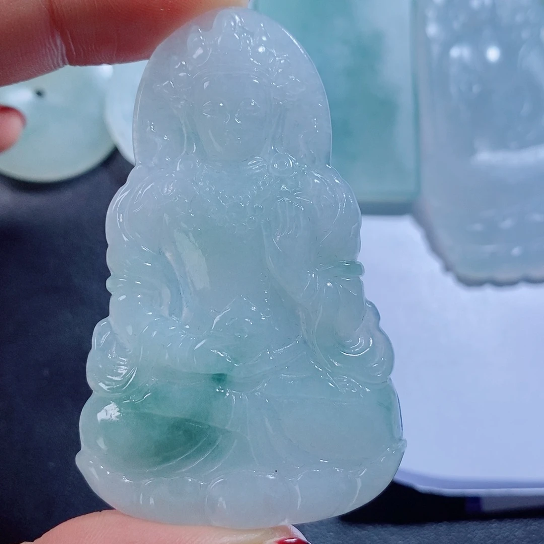 定制翡翠未镶嵌毛货不支持退货下单需确认抛光