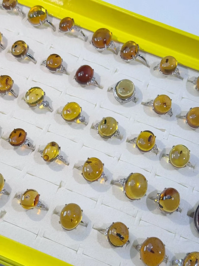 易维珠宝虫珀戒指链接（多样性发其一）琥珀0710004