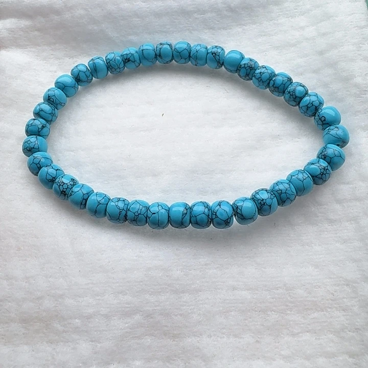 卡6/4➕蓝网花纹老型珠手串