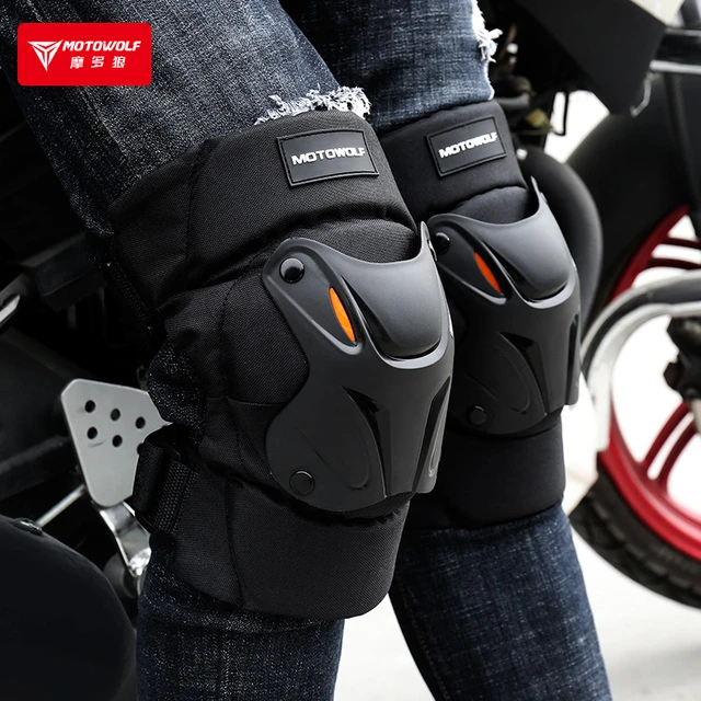摩多狼冬季加绒季摩托车护膝护具四件套骑行防摔护肘机车护腿防风