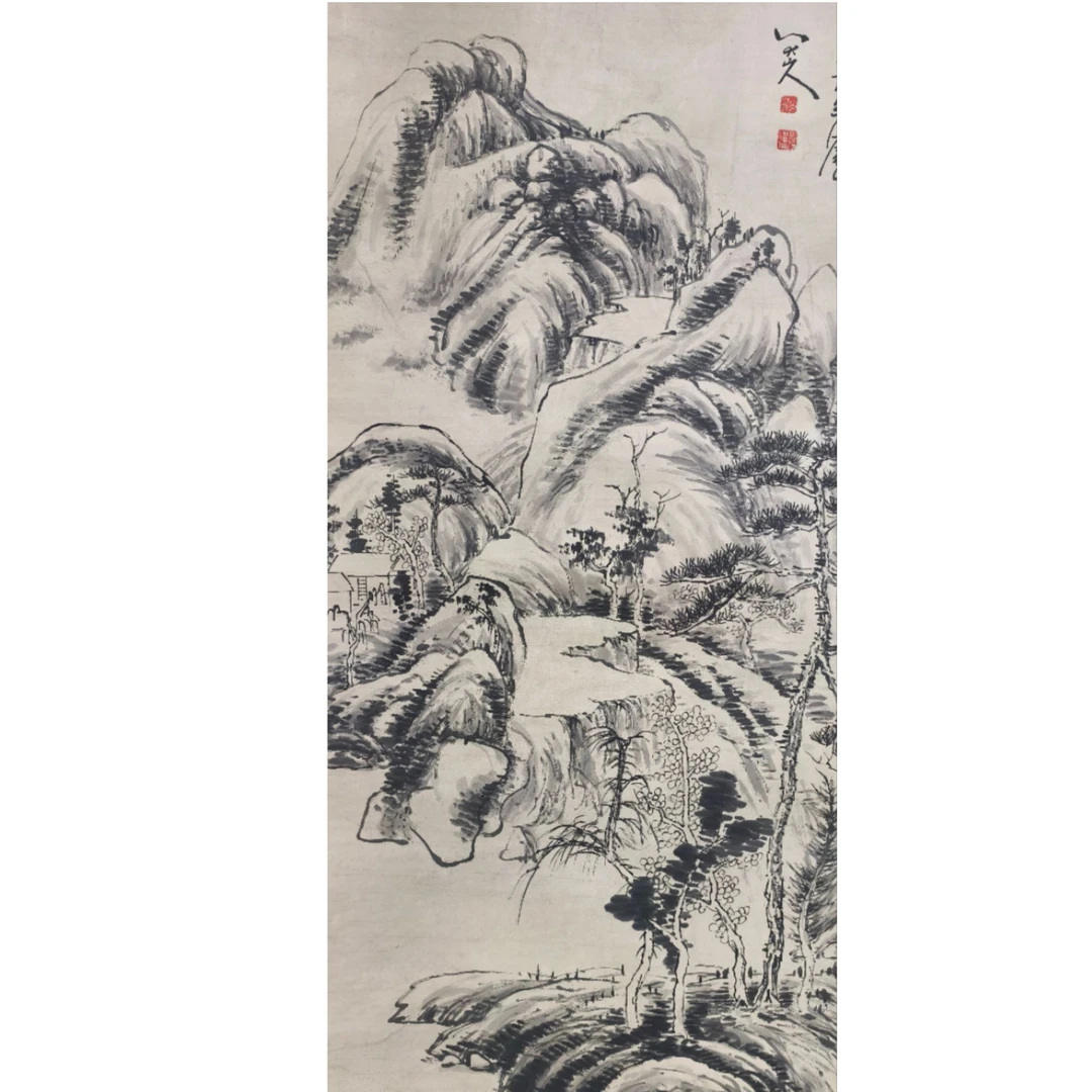 八大款 山水立轴 135 65 7.8平尺