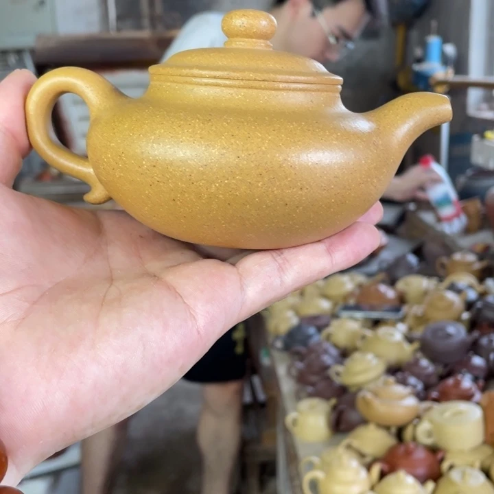 茶壶紫砂仿古。粗（黄金段（完美品