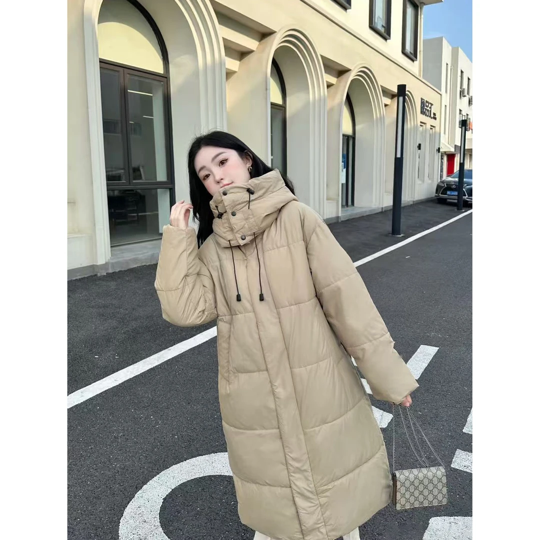 2025新款时尚简约连帽款加厚鸭绒羽绒服 8810