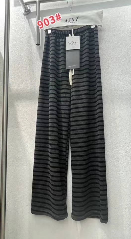 条纹裤）春夏新款薄款直筒条纹裤