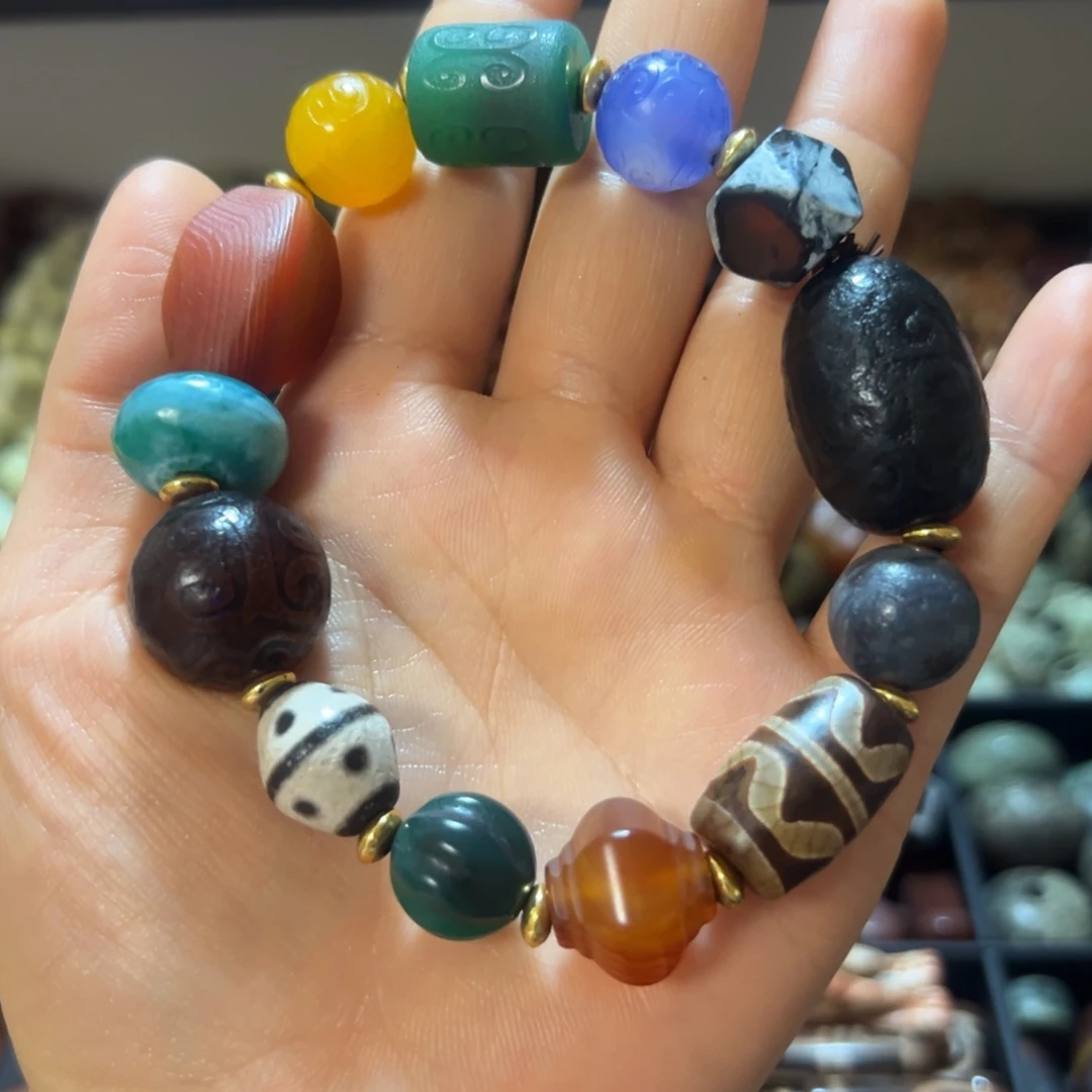 玛瑙/玉髓合金颈饰