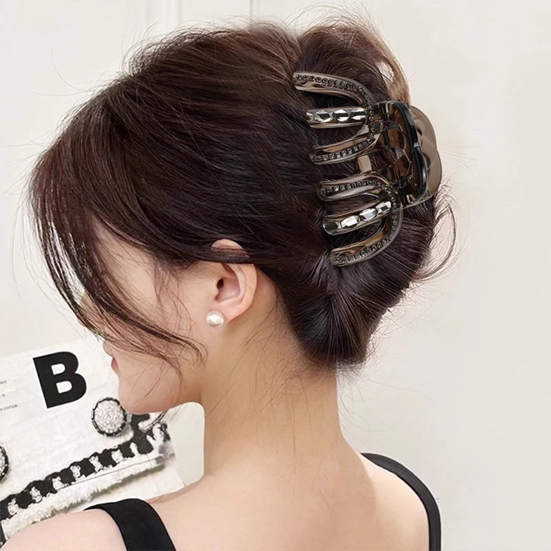 2025新款南瓜大号抓夹气质女发量多鲨鱼夹网红高颜值发抓夹头饰