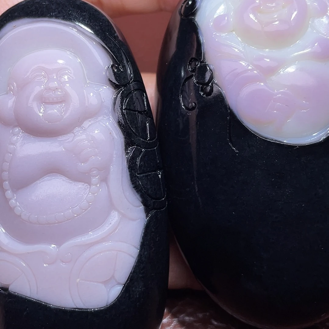 和田玉未镶嵌颈饰心**神