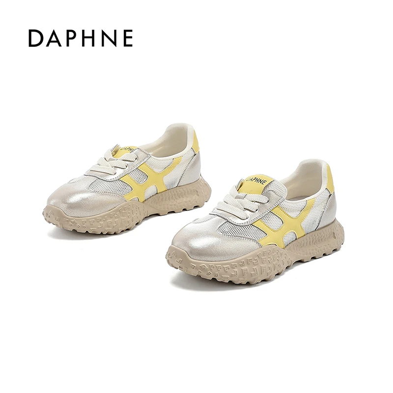 Daphne/达芙妮欧若风德训鞋女2025夏季新款时尚网面运动阿甘女鞋H