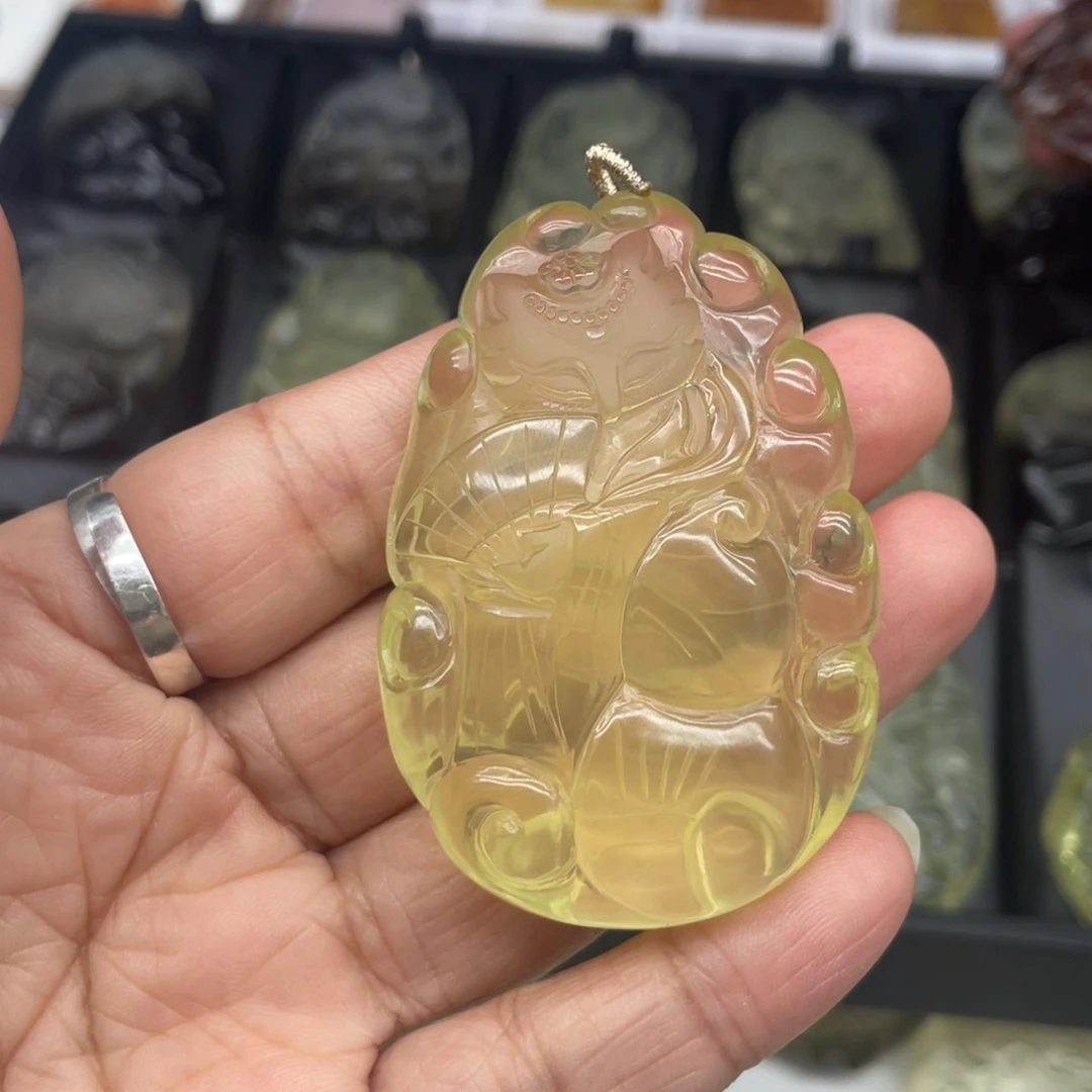 水晶吊坠(不含链)未镶嵌橘****.