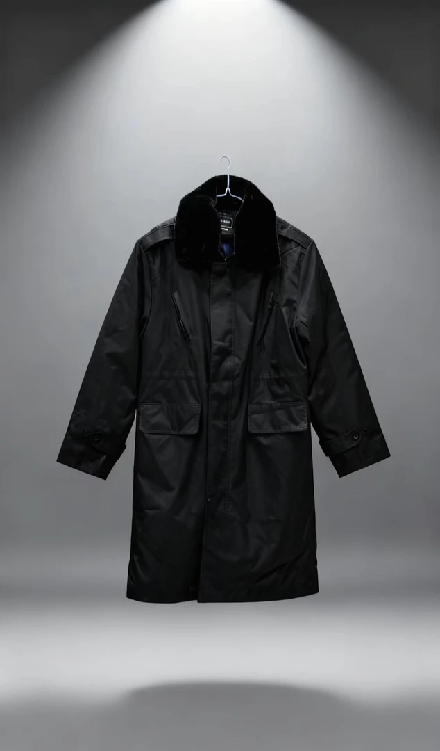 冬季长款防寒保暖棉大衣带毛领