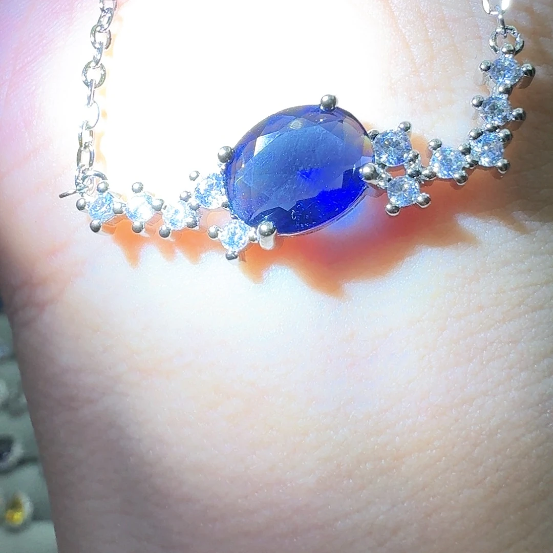 托帕石戒指银S925镶嵌