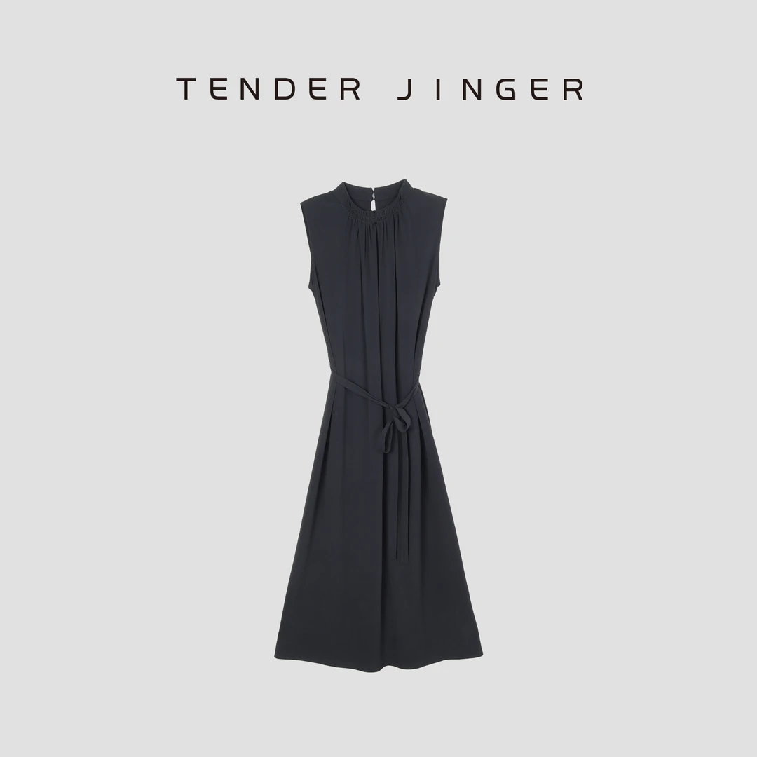 Tender Jinger【专柜】气质显瘦无袖赫本风连衣裙T52ZP80747