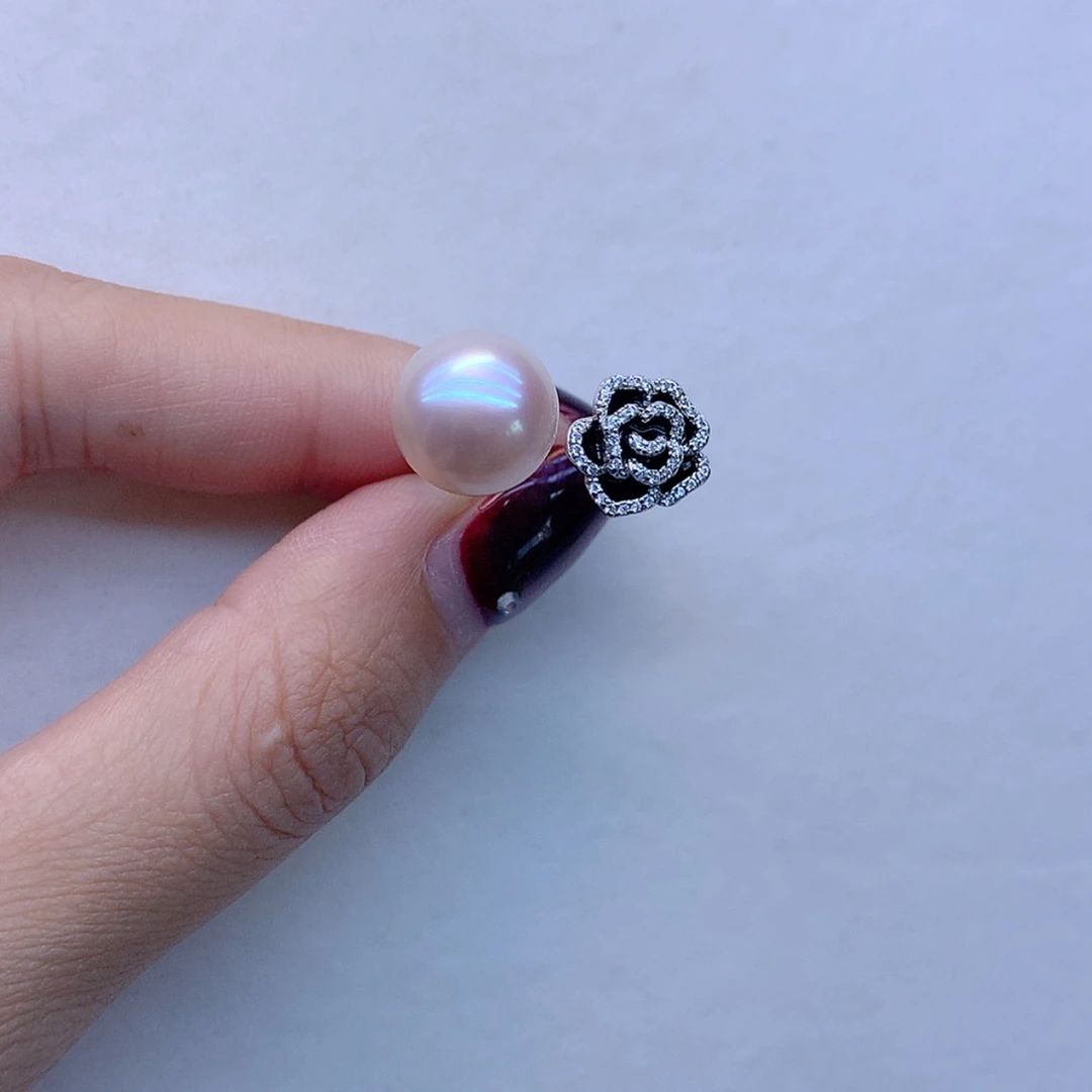【闪购商品】银S925镶嵌戒指淡水珍珠