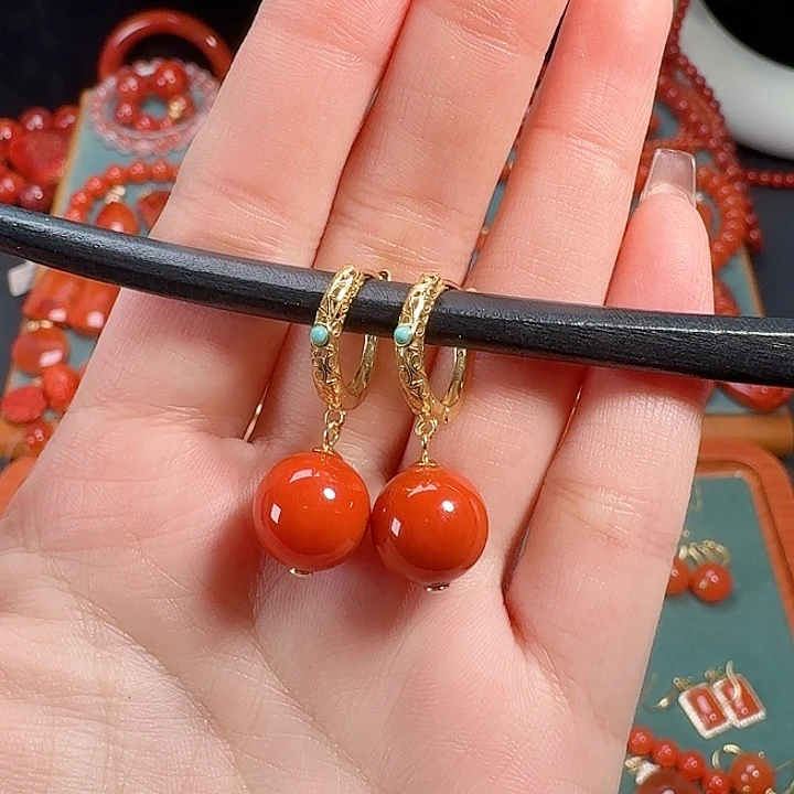 南红玛瑙银S925镶嵌11+顶货