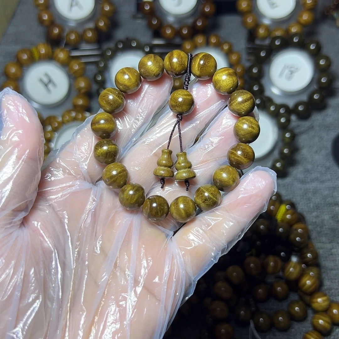 阴沉木手串/手链阴沉黄1.2